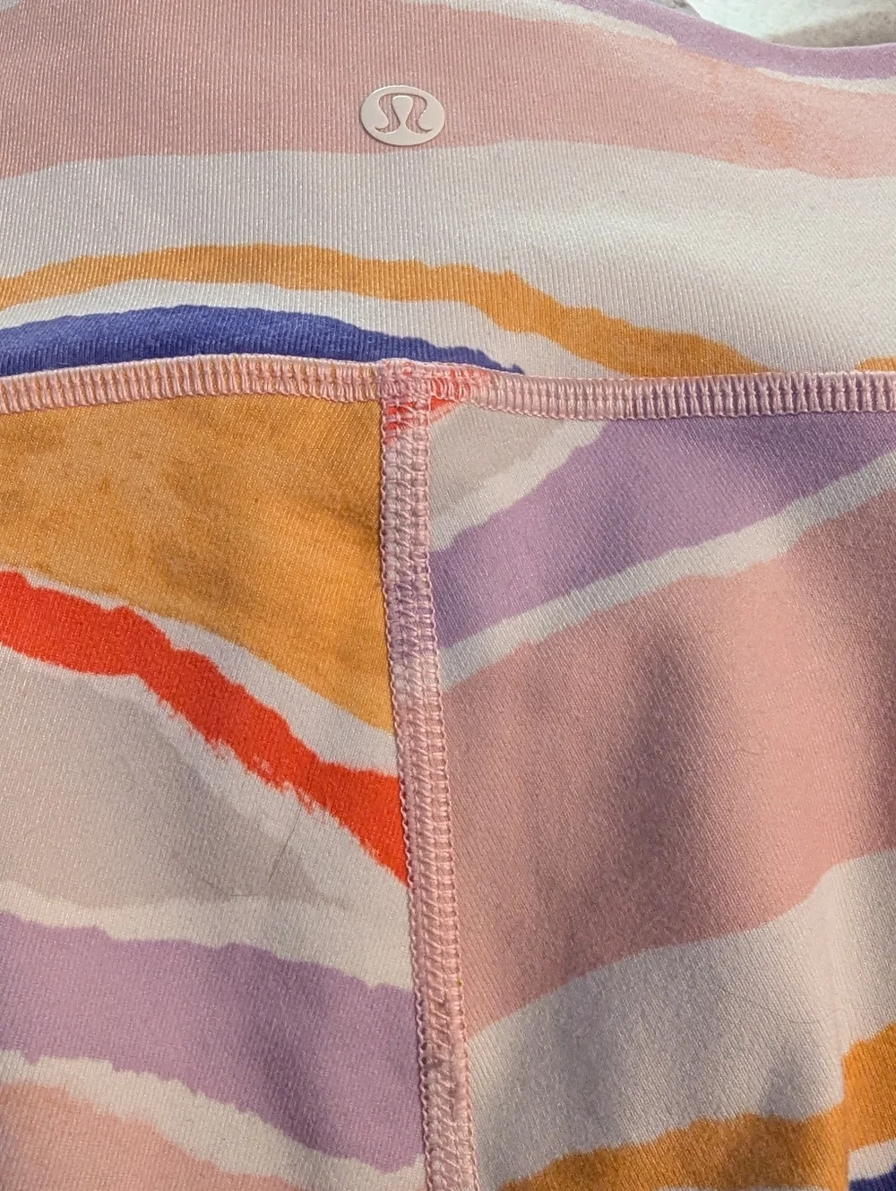 lululemon athletica True Self Crop - White, Purple, Orange, Pink, Blue, Size S